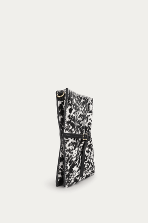 MR PENNY POUCHETTE GRAPHITE CALF HAIR