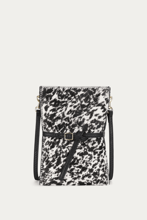 MR PENNY POUCHETTE GRAPHITE CALF HAIR