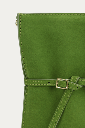 MR PENNY POUCHETTE FROG SUEDE