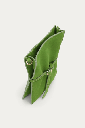 MR PENNY POUCHETTE FROG SUEDE