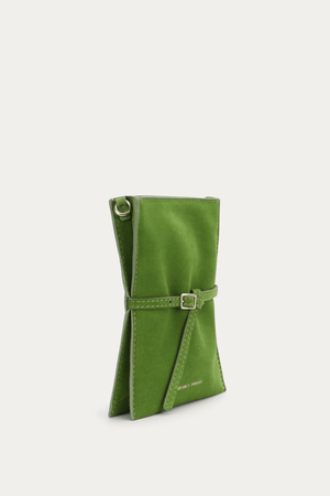 MR PENNY POUCHETTE FROG SUEDE