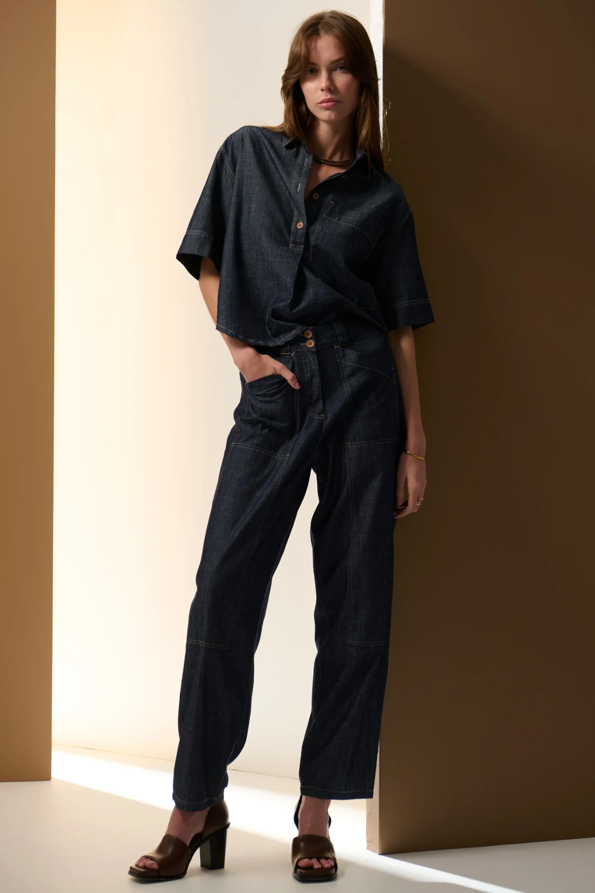 MUHLE BARREL PANT INDIGO