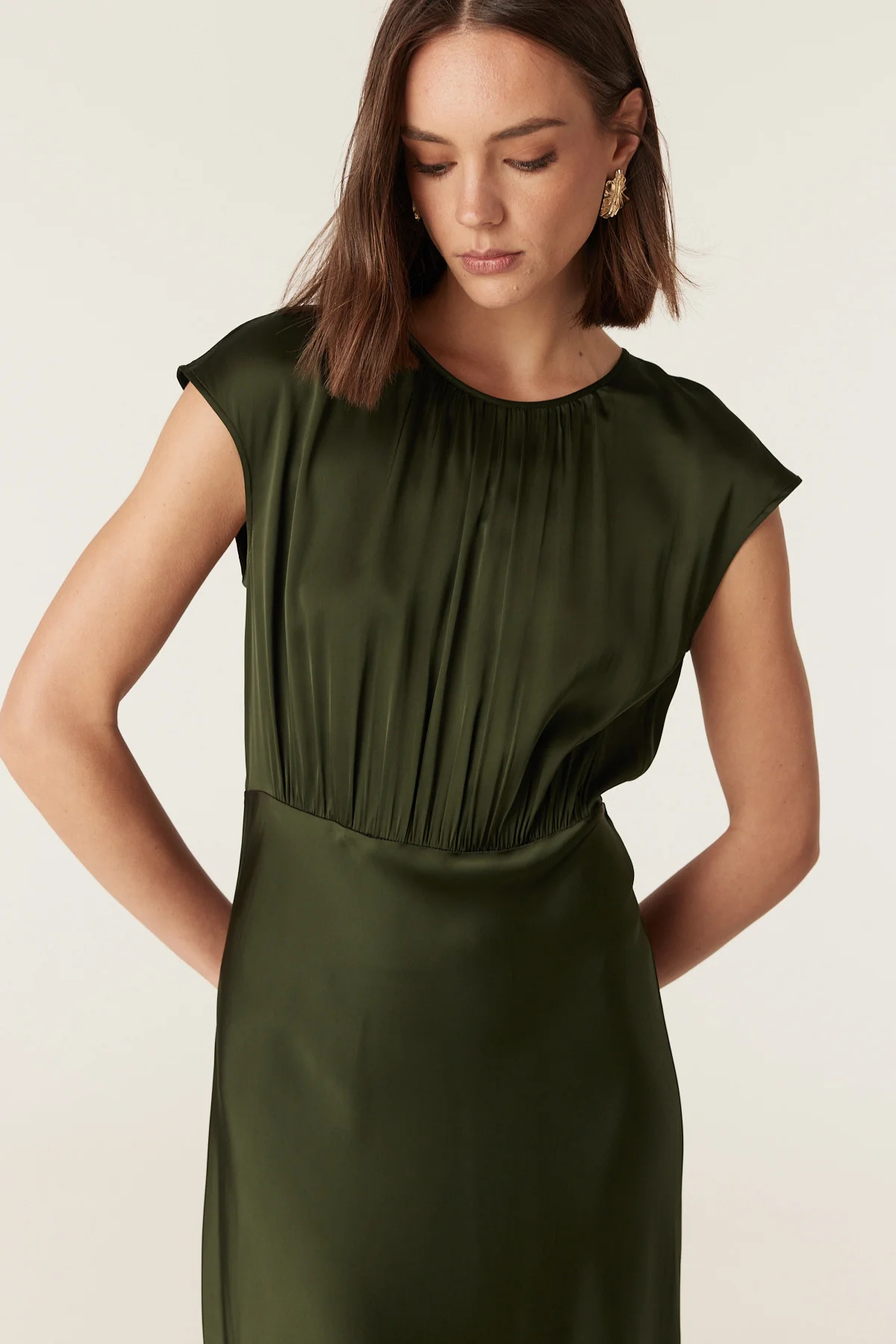 MUSE DRESS DARK GREEN