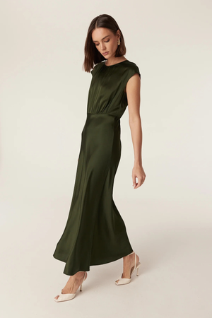 MUSE DRESS DARK GREEN