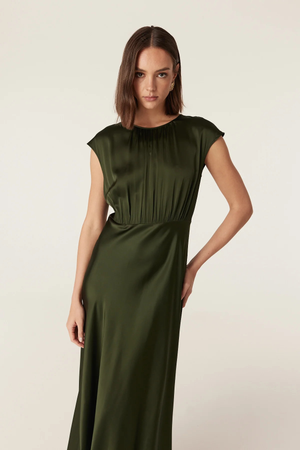 MUSE DRESS DARK GREEN