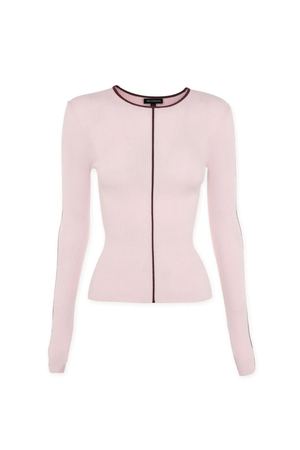 NARA KNIT TOP PINK/BURGUNDY