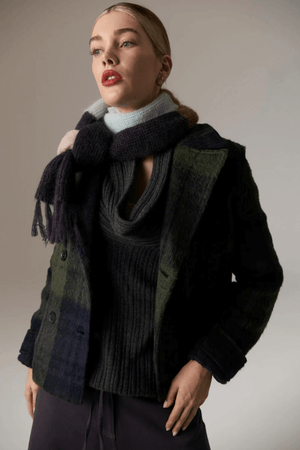 NASHIA PEA COAT KHAKI/INK