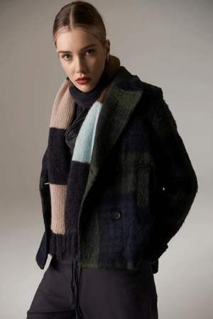 NASHIA PEA COAT KHAKI/INK