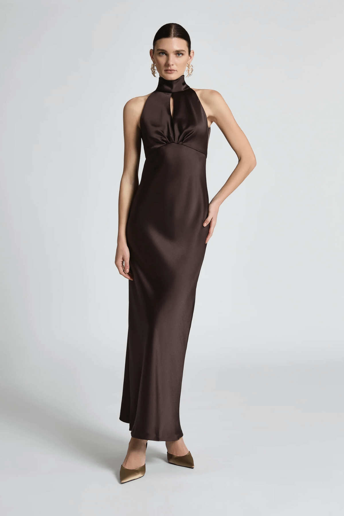 NICOLA GOWN CHOCOLATE