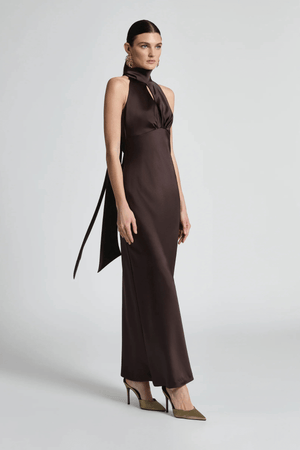 NICOLA GOWN CHOCOLATE