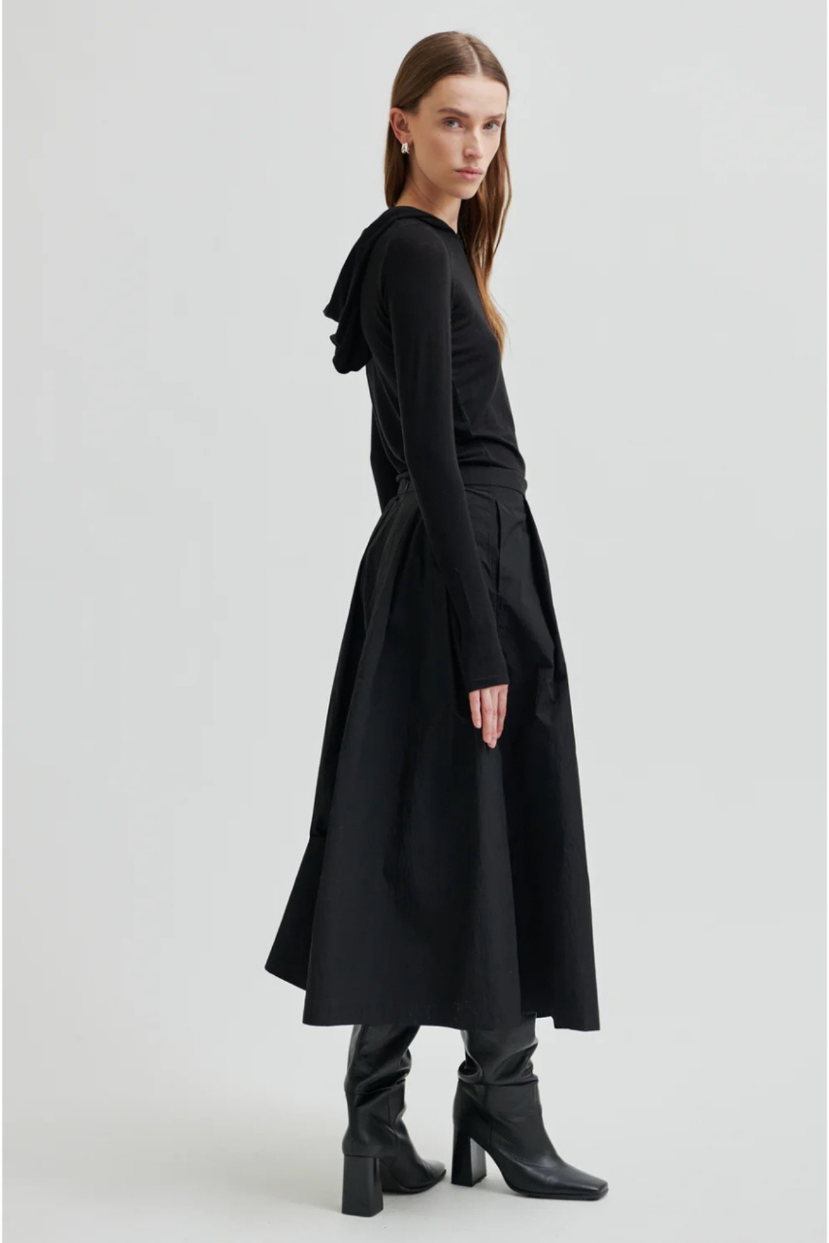 NILINE A LINE SKIRT BLACK