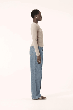 NOLA LONG SLEEVE TOP OATMARLE