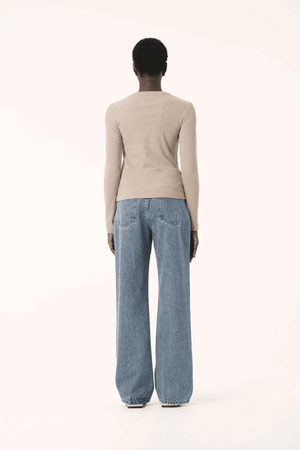 NOLA LONG SLEEVE TOP OATMARLE