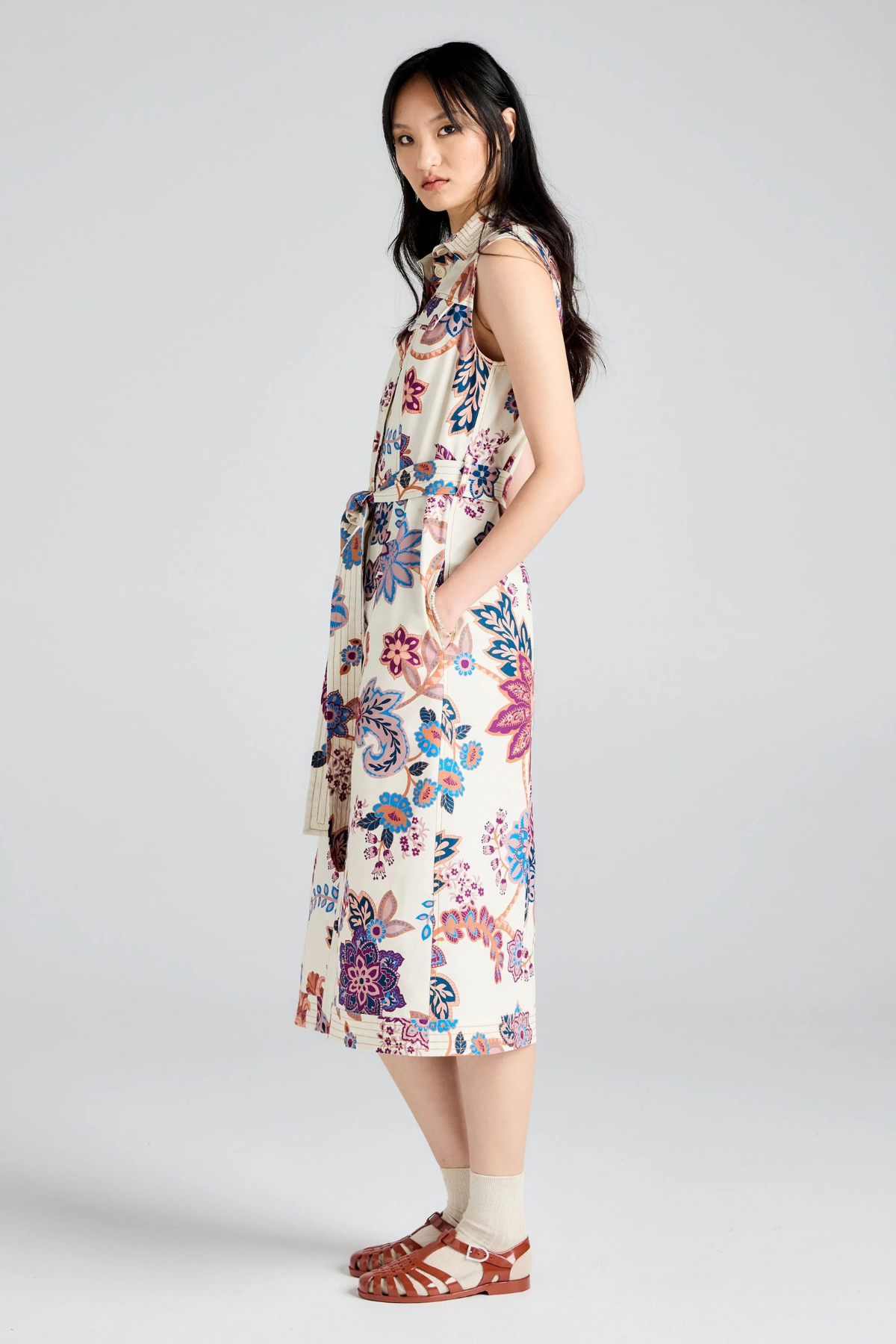ODETTE DRESS CREAM MULTI