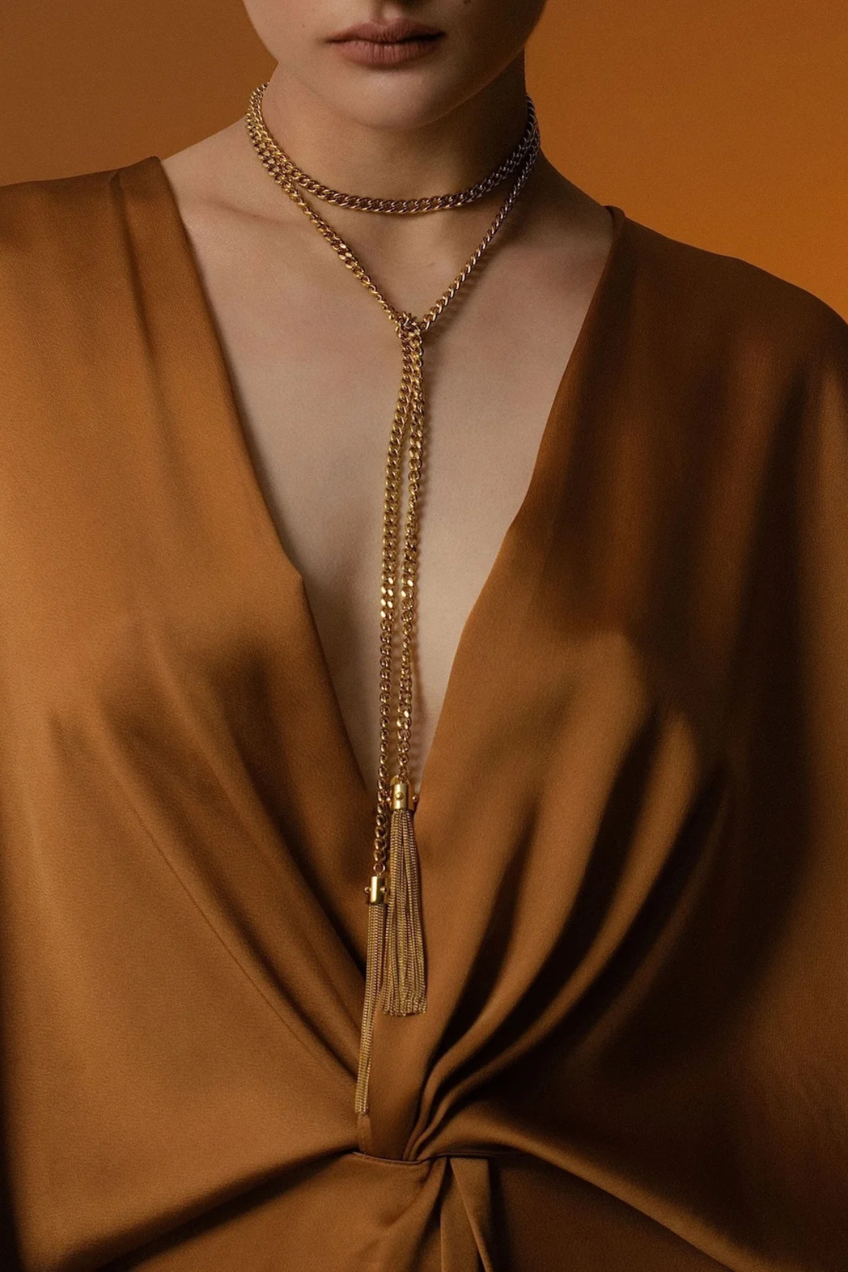 OYDSSEE TASSEL LARIAT/BELT GOLD