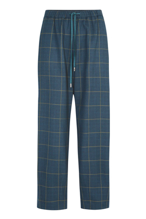 OFF TRACK PANT NAVY CHECK