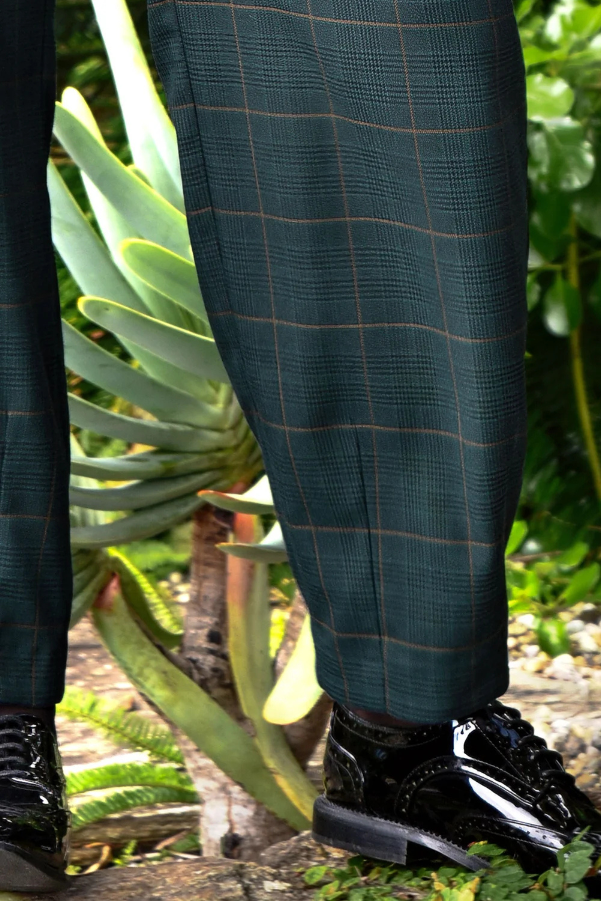 OFF TRACK PANT NAVY CHECK