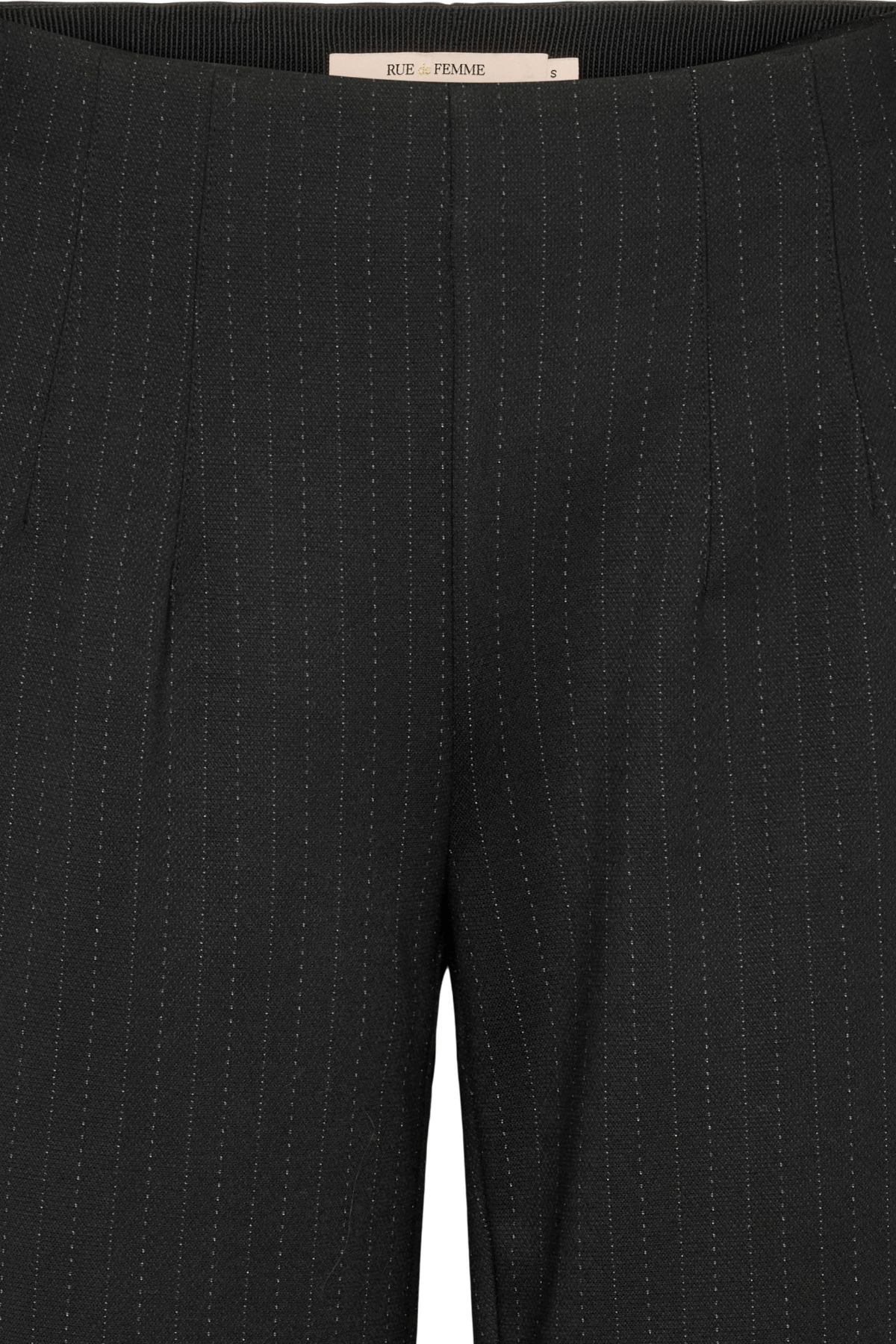 OLANA WIDE PANTS PINSTRIPE BLACK