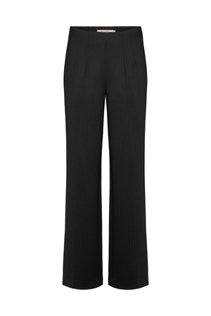 OLANA WIDE PANTS PINSTRIPE BLACK