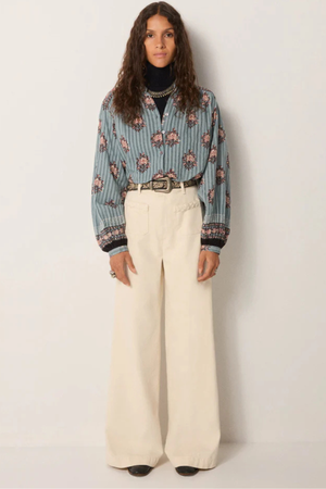 OMARA BLOUSE CERULEAN MIST