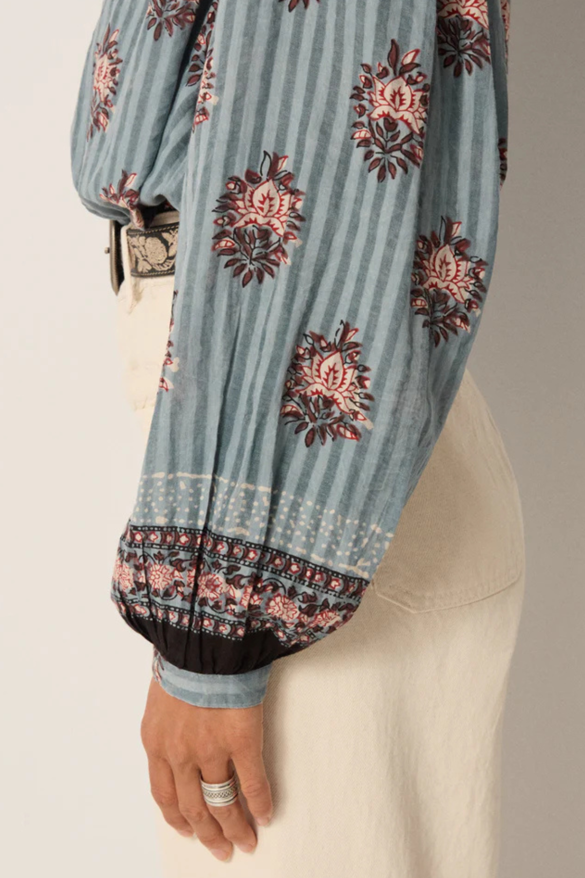OMARA BLOUSE CERULEAN MIST
