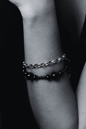OMBRE BRACELET BLACK/SILVER