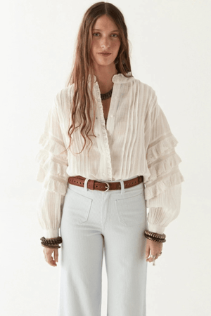 OMARA BLOUSE MERENGUE CUBAN SCHIFFLI