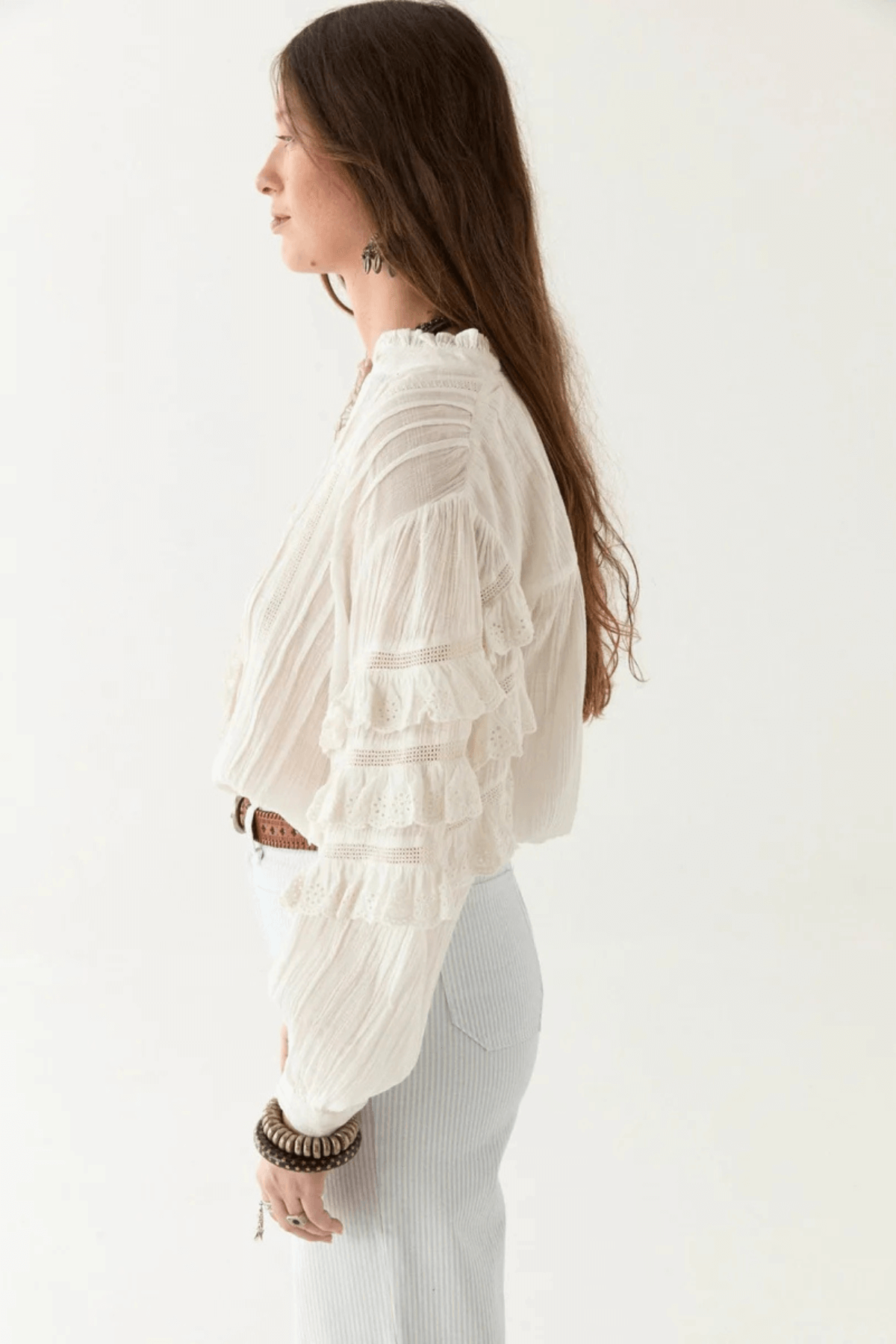 OMARA BLOUSE MERENGUE CUBAN SCHIFFLI