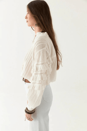 OMARA BLOUSE MERENGUE CUBAN SCHIFFLI