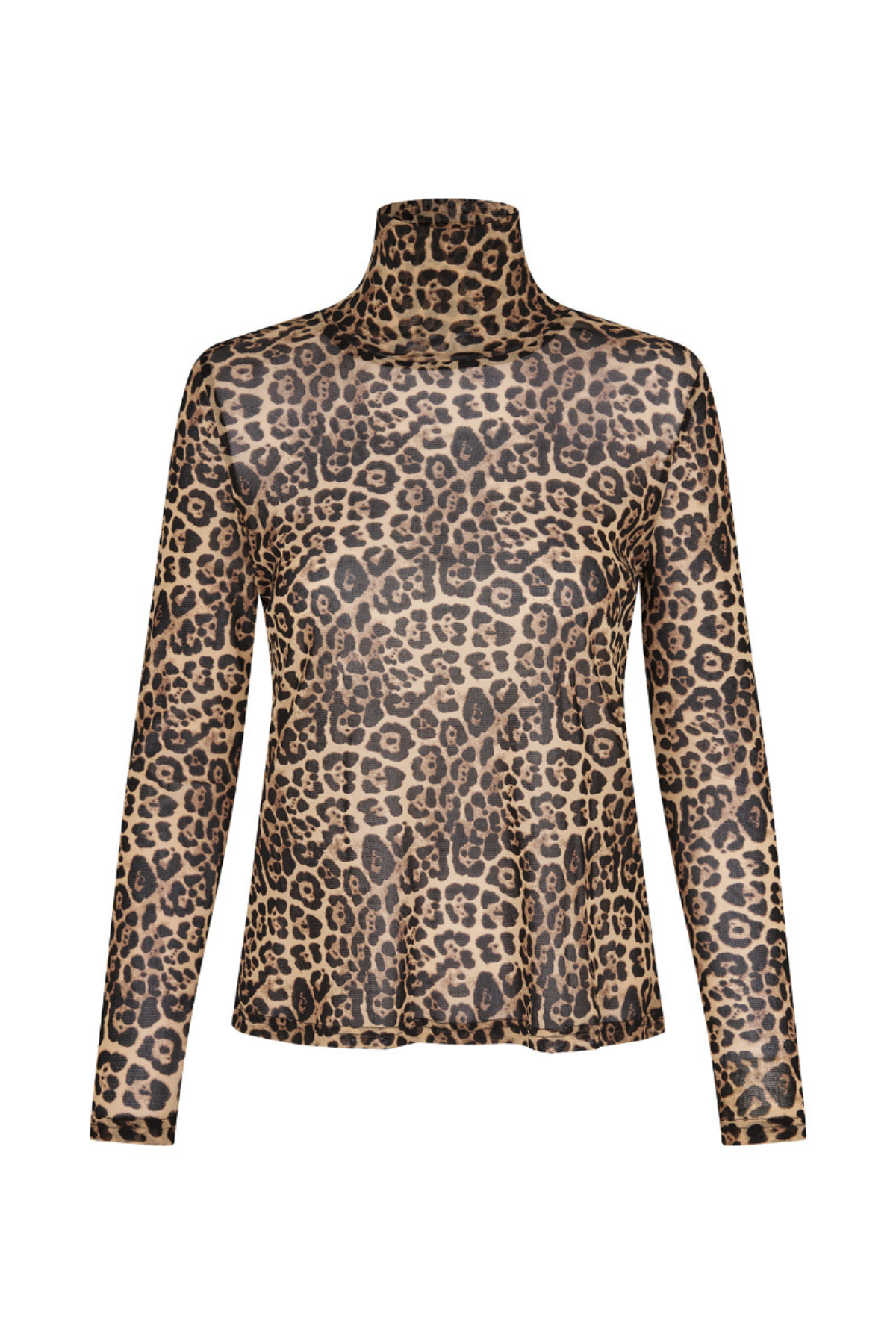 ORIE HIGH NECK BLOUSE LEOPARD PRINT