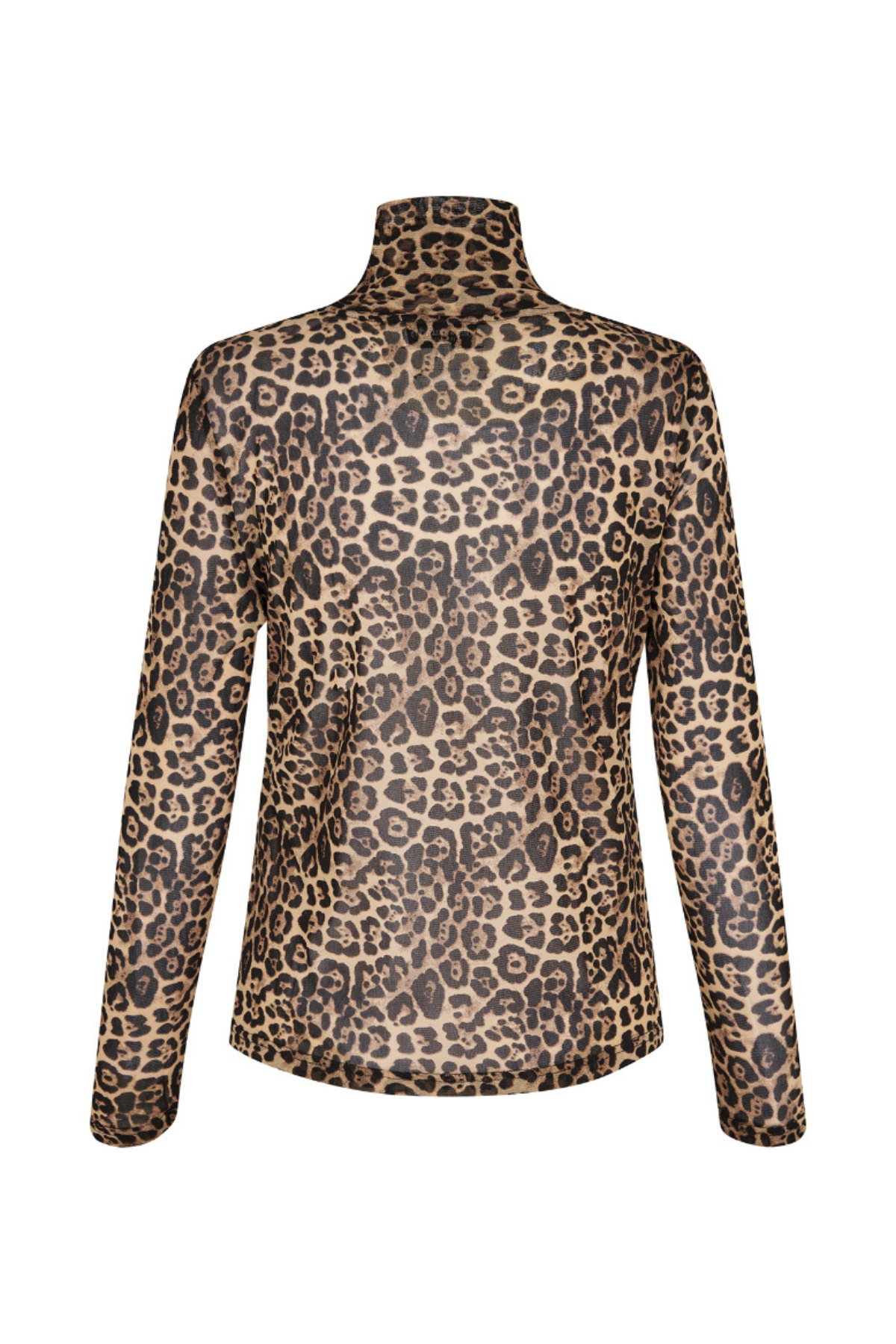 ORIE HIGH NECK BLOUSE LEOPARD PRINT