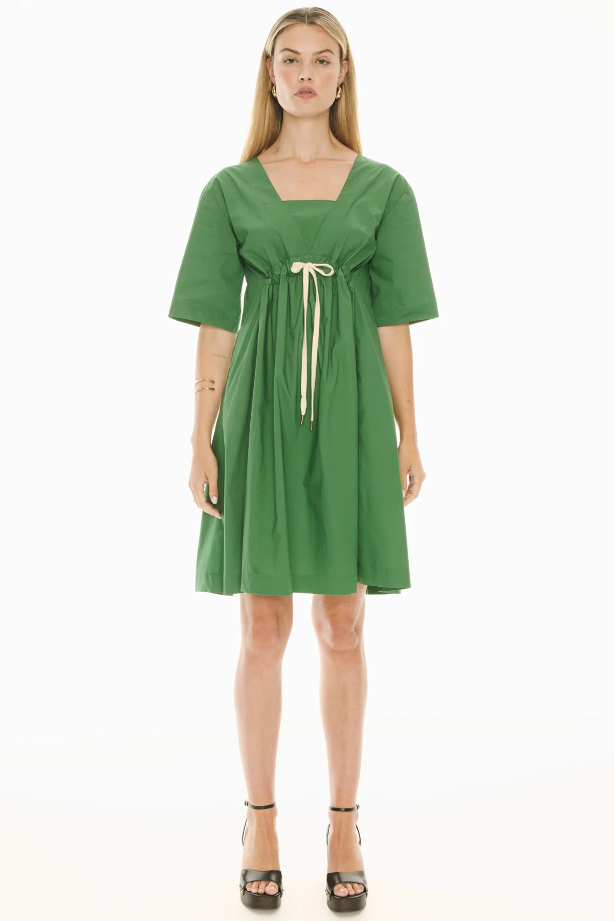 ORLO DRAWCORD DRESS GREEN