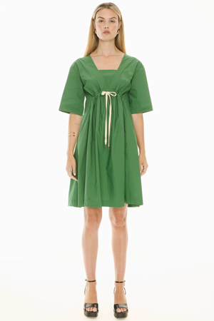 ORLO DRAWCORD DRESS GREEN