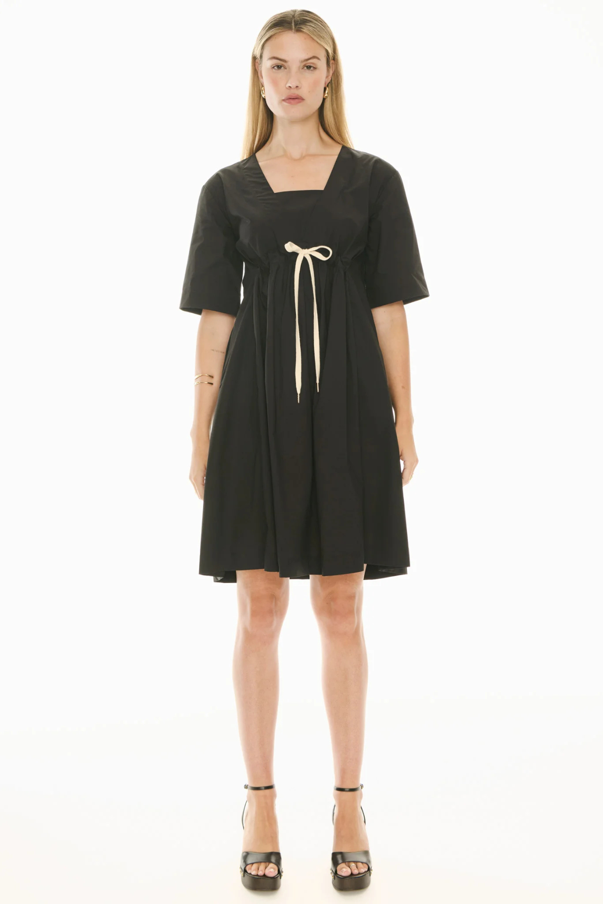 ORLO DRAWCORD DRESS BLACK