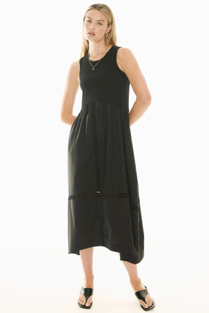 ORLO LACE TANK DRESS BLACK