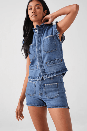 PABLO VEST OVERDYED INDIGO