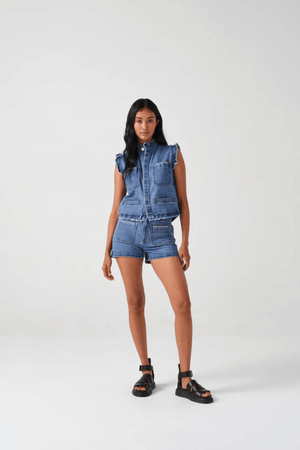 PABLO VEST OVERDYED INDIGO