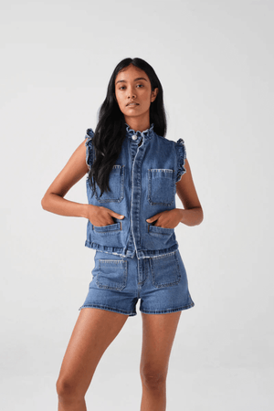 PABLO VEST OVERDYED INDIGO