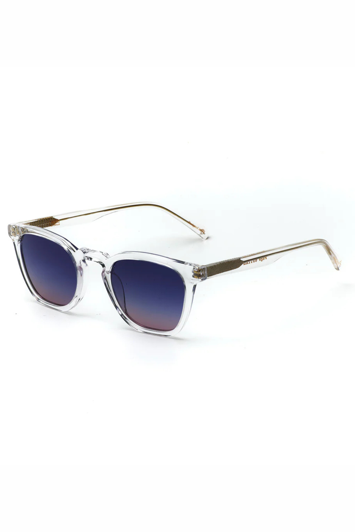 PAGE XL SUNGLASSES CRYSTAL WITH BLUE/PURPLE