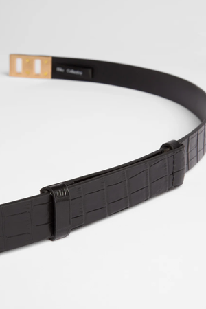 PAIGE BELT BLACK CROC