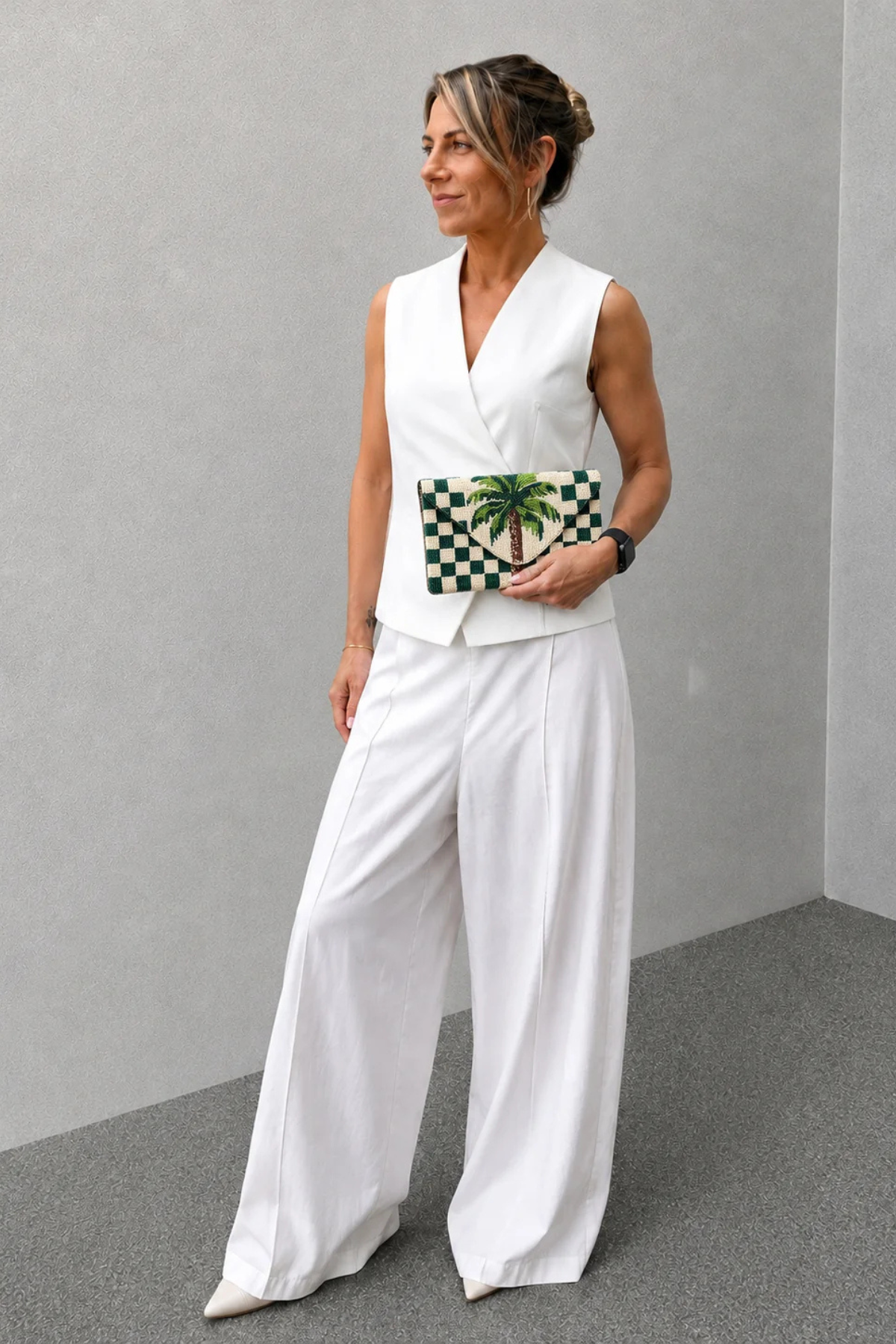 THE PALM BEADED BAG