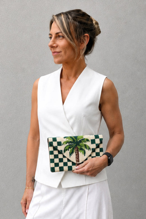 THE PALM BEADED BAG