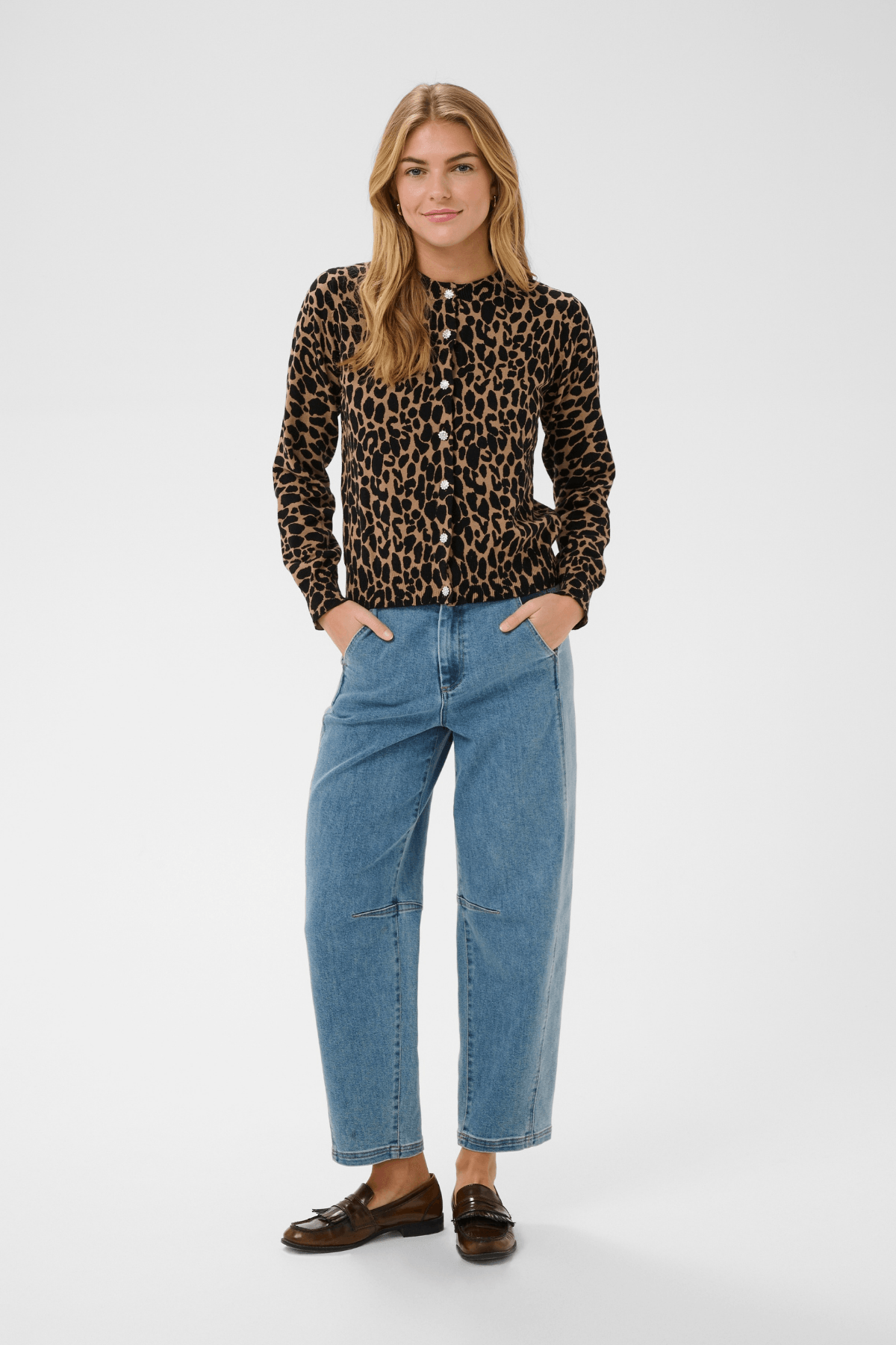 PALOMA CARDIGAN TIGERS EYE SPOTTY LEOAPRD
