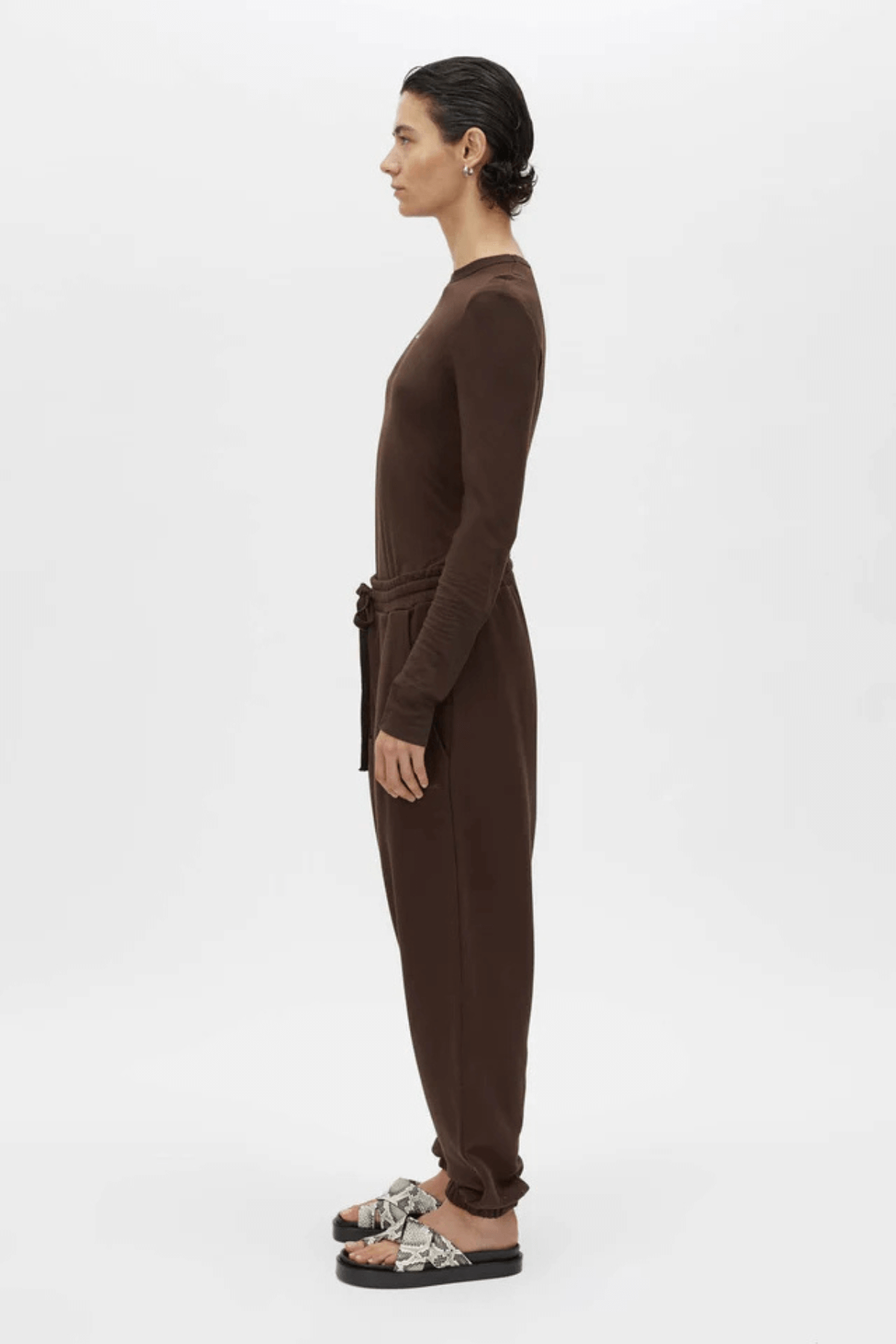 PARK LONG SLEEVE LOGO TOP BITTER CHOCOLATE