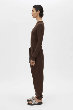 PARK LONG SLEEVE LOGO TOP BITTER CHOCOLATE