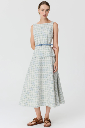 PARTERRE BELT DRESS JACQUARD