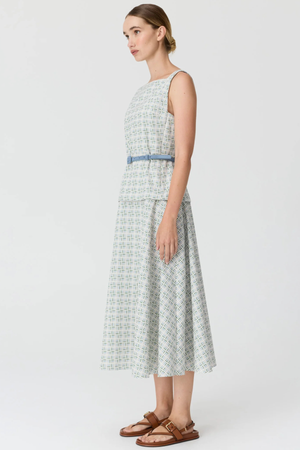 PARTERRE BELT DRESS JACQUARD