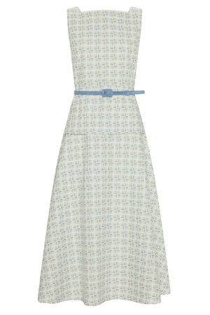 PARTERRE BELT DRESS JACQUARD