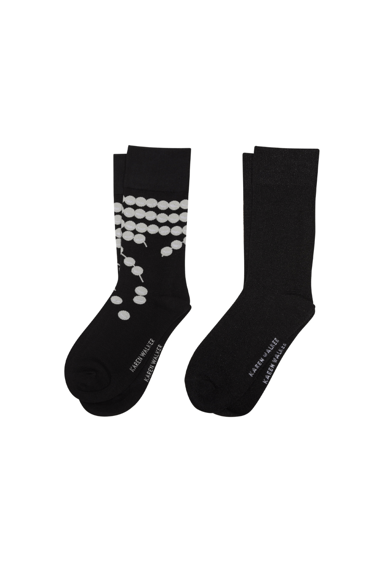 RUNAWAY PEARLS SOCKS 2 PACK BLACK