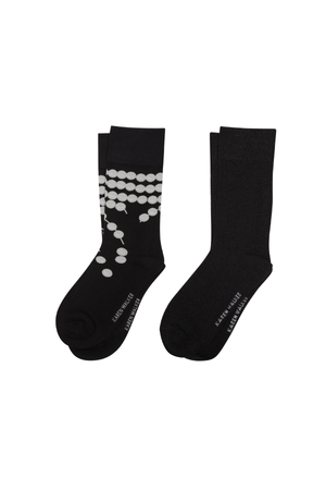 RUNAWAY PEARLS SOCKS 2 PACK BLACK